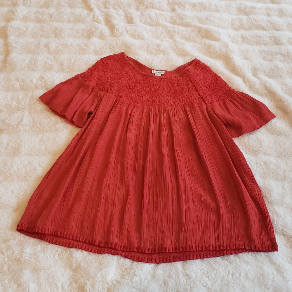 Sundance Eventide Smocked Crinkle Voile Top - Picture 2 of 6